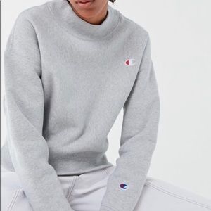 Champion Heather Grey Mockneck Pullover NWT